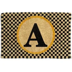 MacKenzie-Childs Monogrammed A Entrance Mat< Outdoor|Rugs