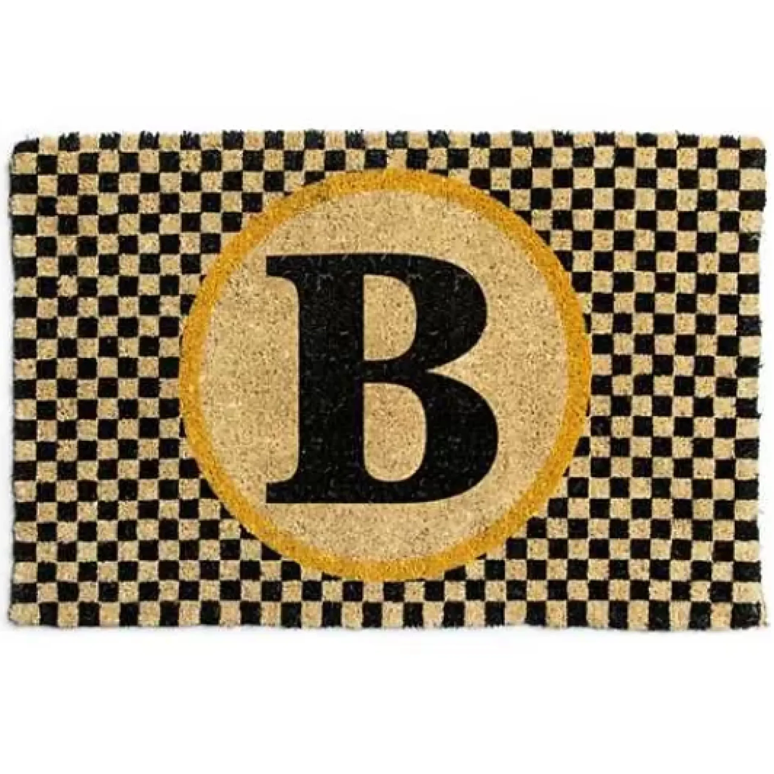 MacKenzie-Childs Monogrammed B Entrance Mat< Outdoor|Rugs