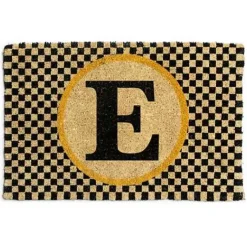 MacKenzie-Childs Monogrammed E Entrance Mat< Outdoor|Rugs