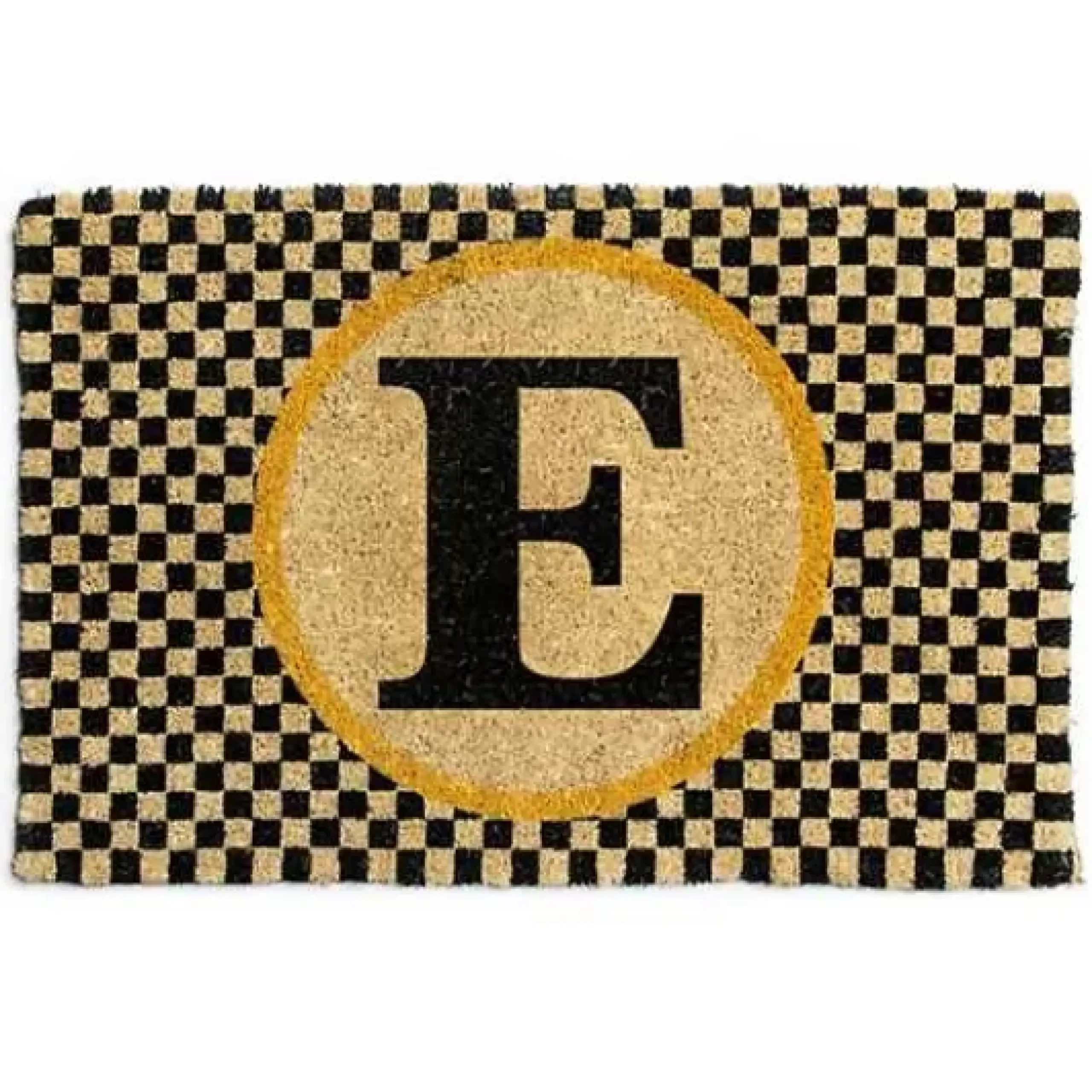 MacKenzie-Childs Monogrammed E Entrance Mat< Outdoor|Rugs