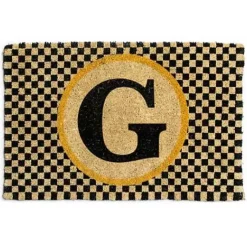 MacKenzie-Childs Monogrammed G Entrance Mat< Outdoor|Rugs