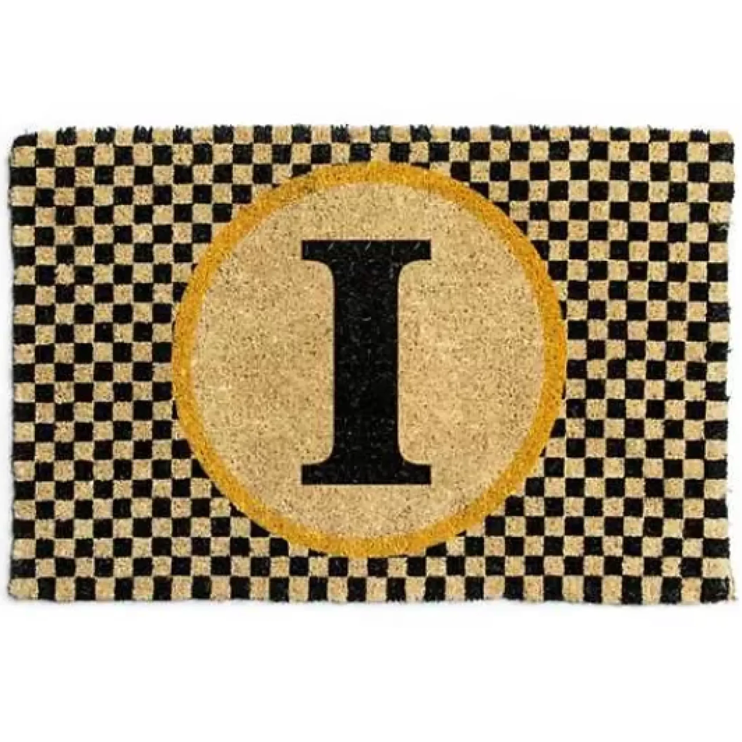 MacKenzie-Childs Monogrammed I Entrance Mat< Outdoor|Rugs