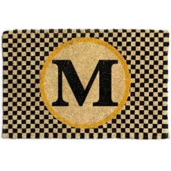 MacKenzie-Childs Monogrammed M Entrance Mat< Outdoor|Rugs