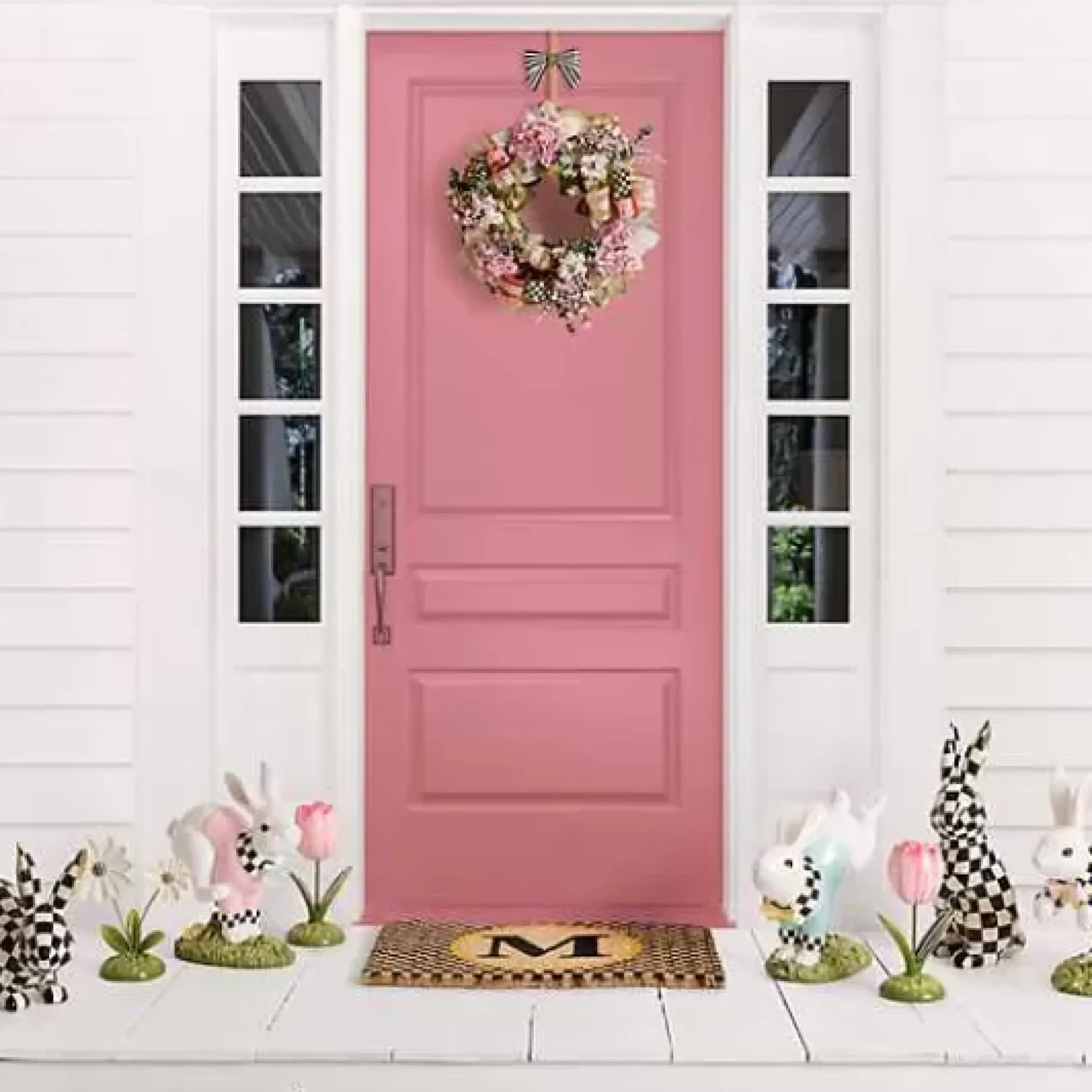 MacKenzie-Childs Monogrammed M Entrance Mat< Outdoor|Rugs