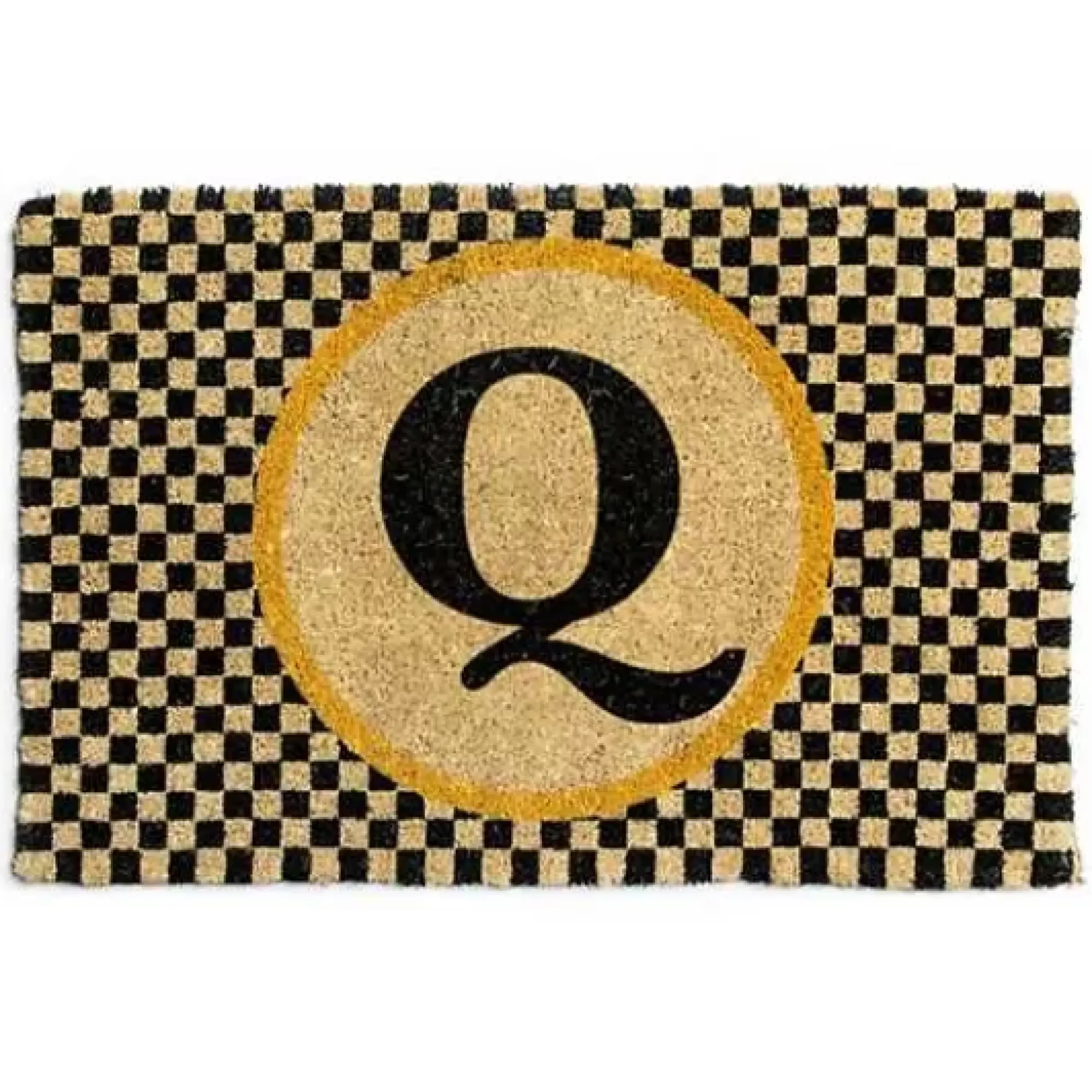 MacKenzie-Childs Monogrammed Q Entrance Mat< Outdoor|Rugs