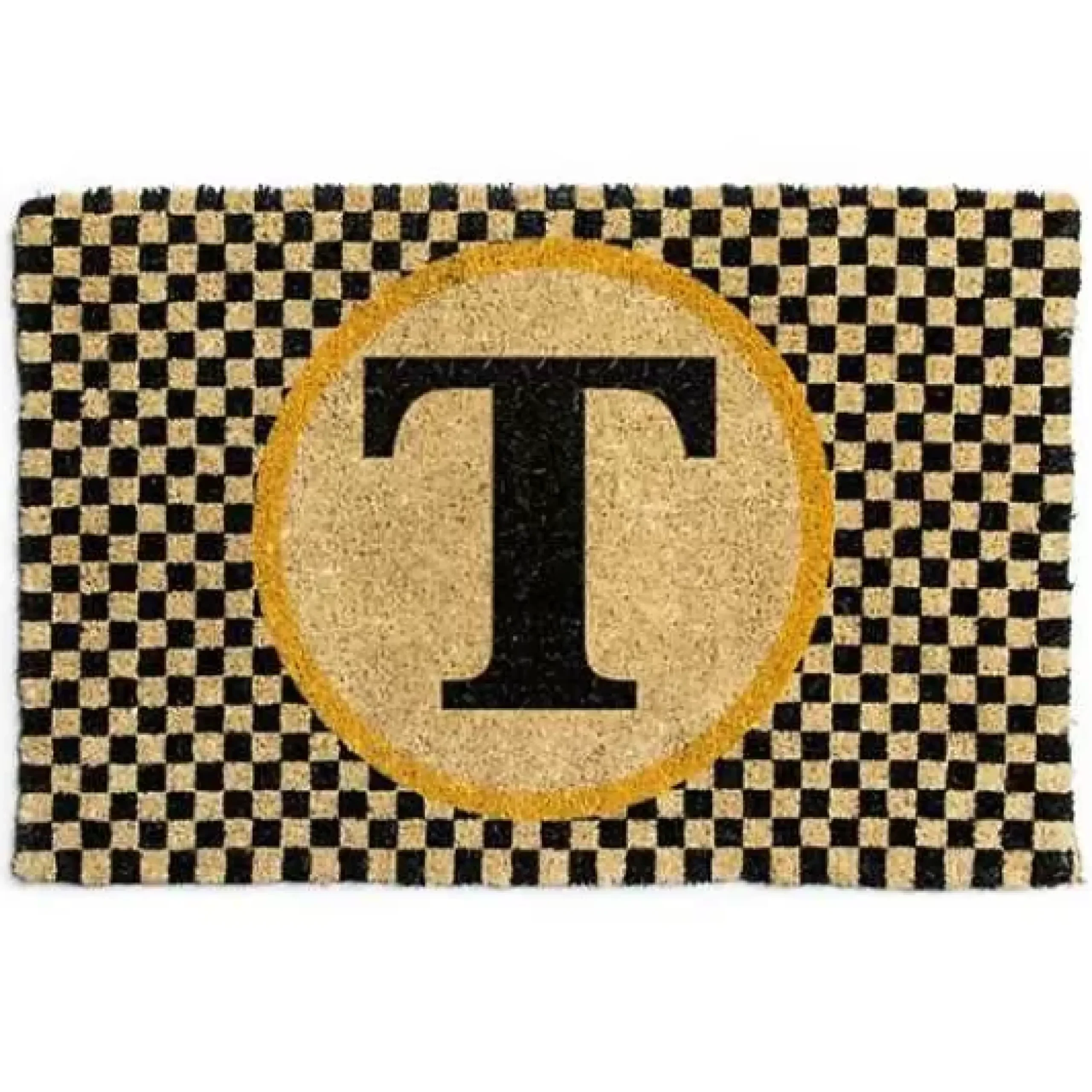 MacKenzie-Childs Monogrammed T Entrance Mat< Outdoor|Rugs