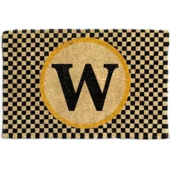 MacKenzie-Childs Monogrammed W Entrance Mat< Outdoor|Rugs
