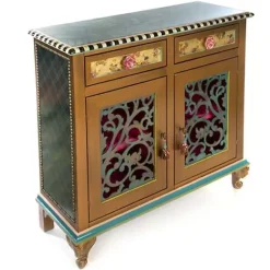 MacKenzie-Childs Moonlight Garden Chest< Storage Furniture|Living Room