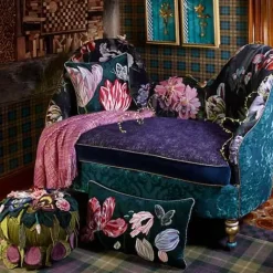 MacKenzie-Childs Moonlight Garden Footstool< Living Room