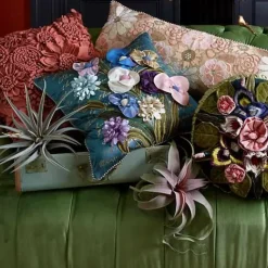 MacKenzie-Childs Moonlight Garden Round Throw Pillow< Pillows, Throws, & Cushions