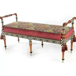 MacKenzie-Childs Musette 4' Bench< Entryway Furniture|Living Room