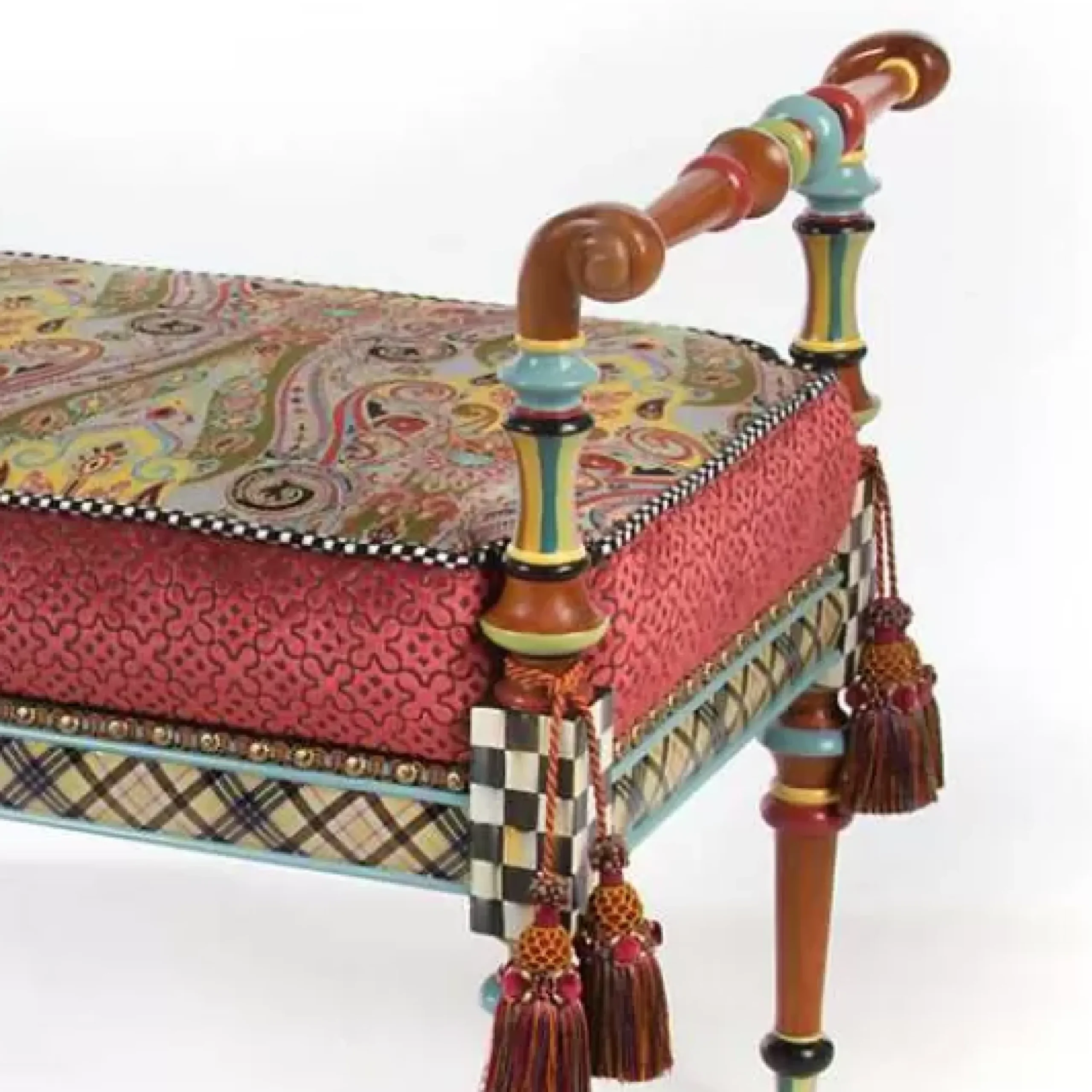 MacKenzie-Childs Musette 4' Bench< Entryway Furniture|Living Room