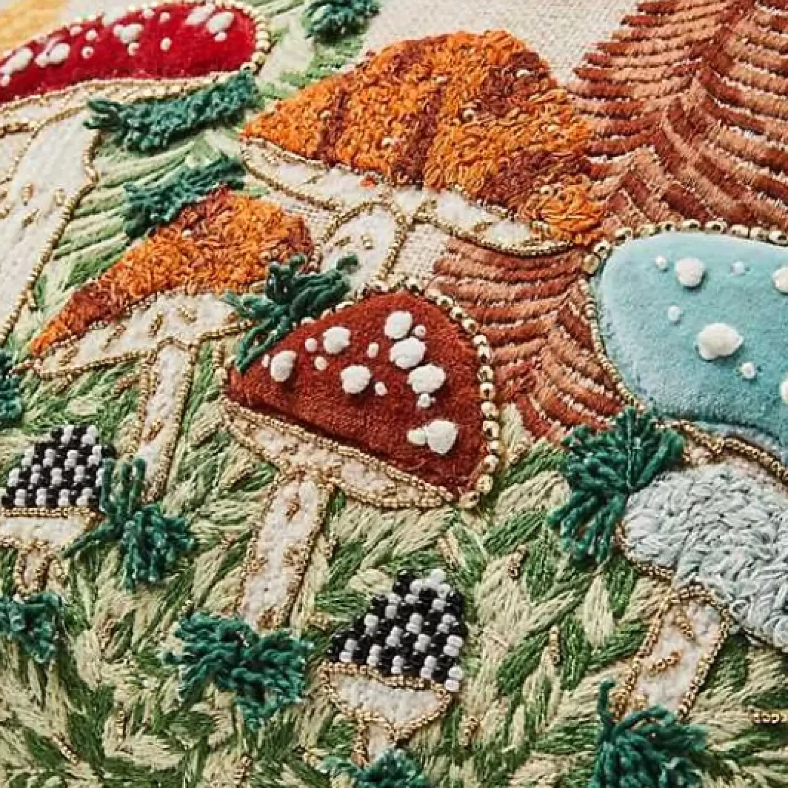 MacKenzie-Childs Mushroom Embellished Lumbar Pillow< Pillows, Throws, & Cushions