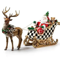 MacKenzie-Childs Night Before Christmas Santa Sleigh< Holiday|Room Accents