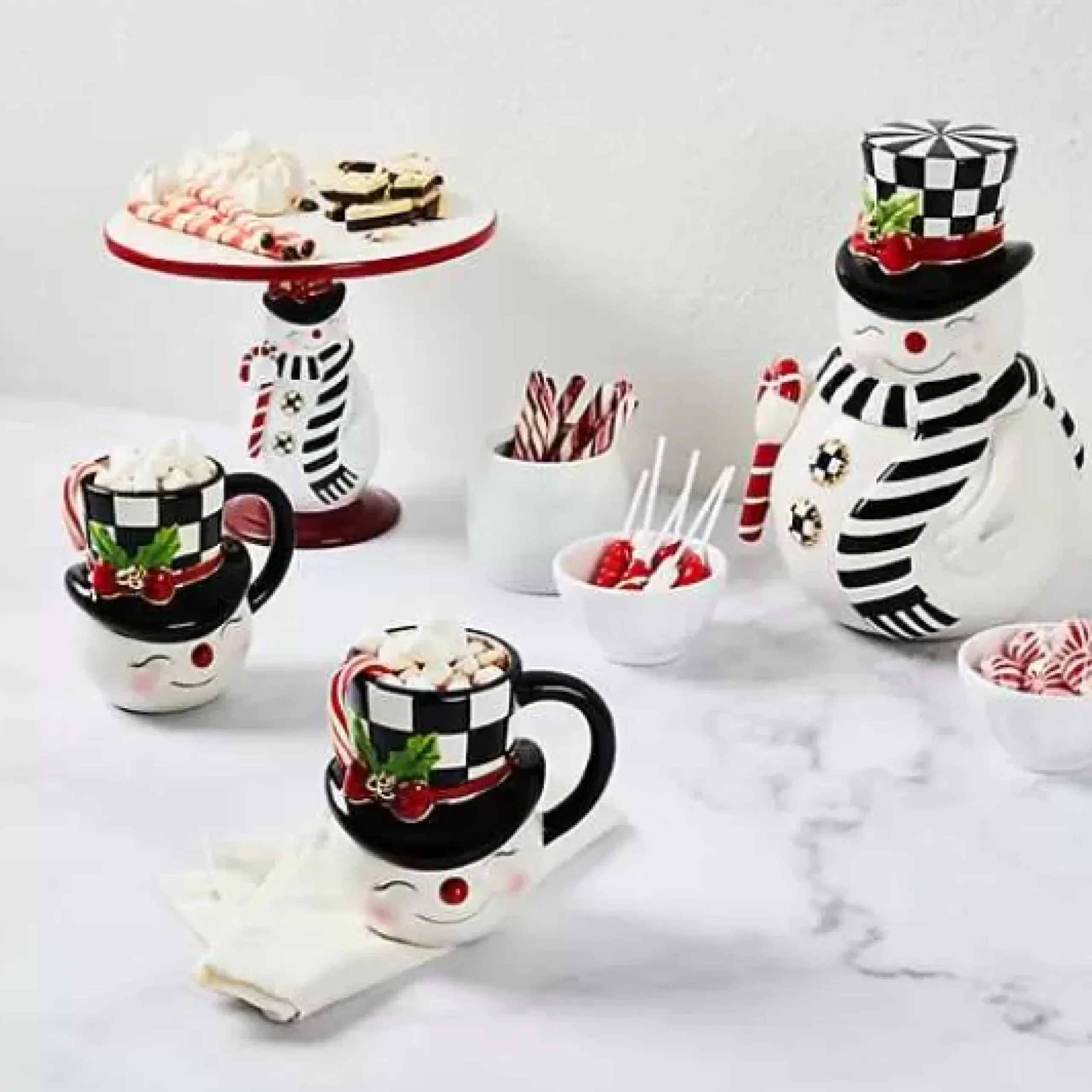 MacKenzie-Childs Nostalgia Snowman Cookie Jar< Kitchen Storage & Organization