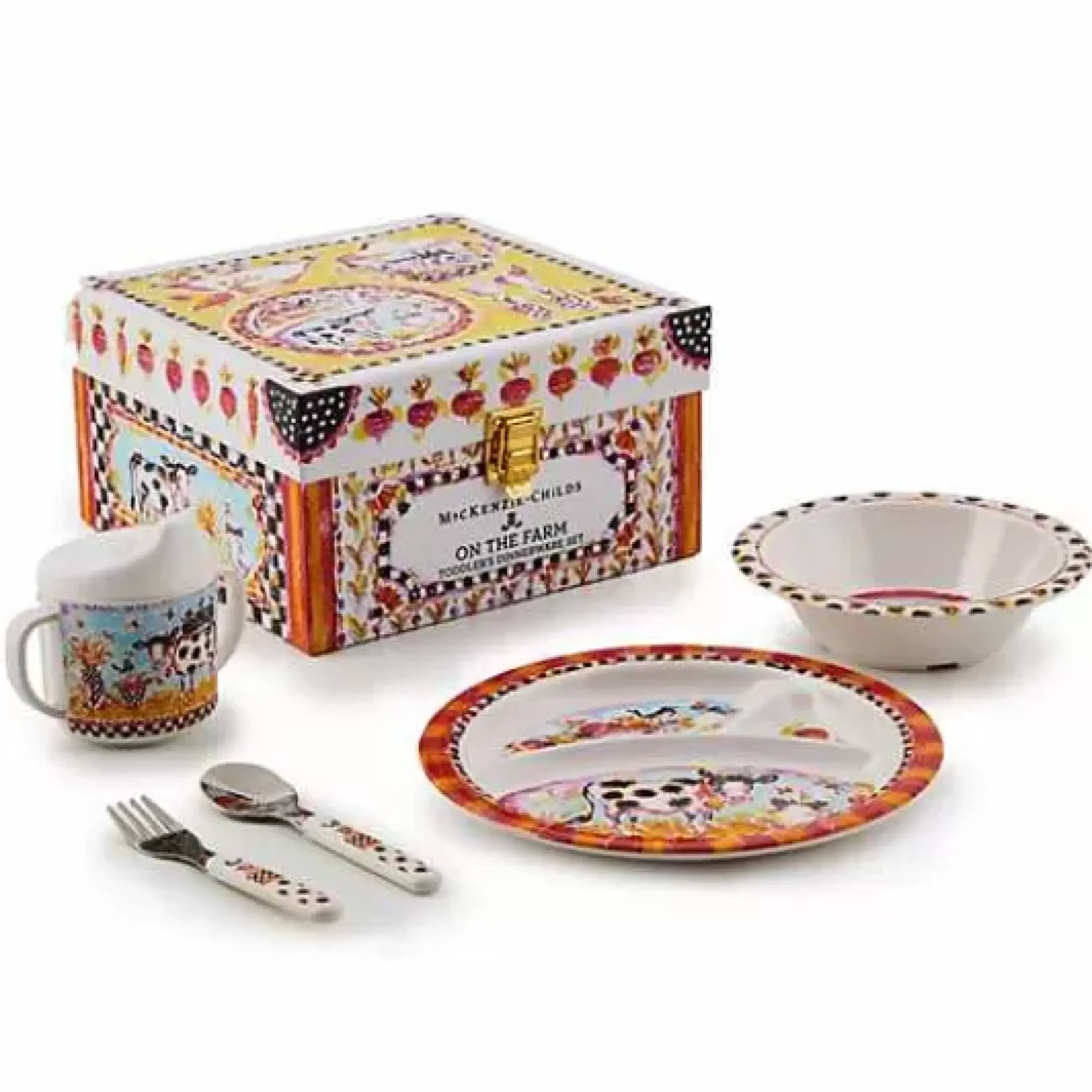 MacKenzie-Childs On the Farm Toddler's Dinnerware Set< Kitchen & Dining Sets|Dinnerware & Flatware