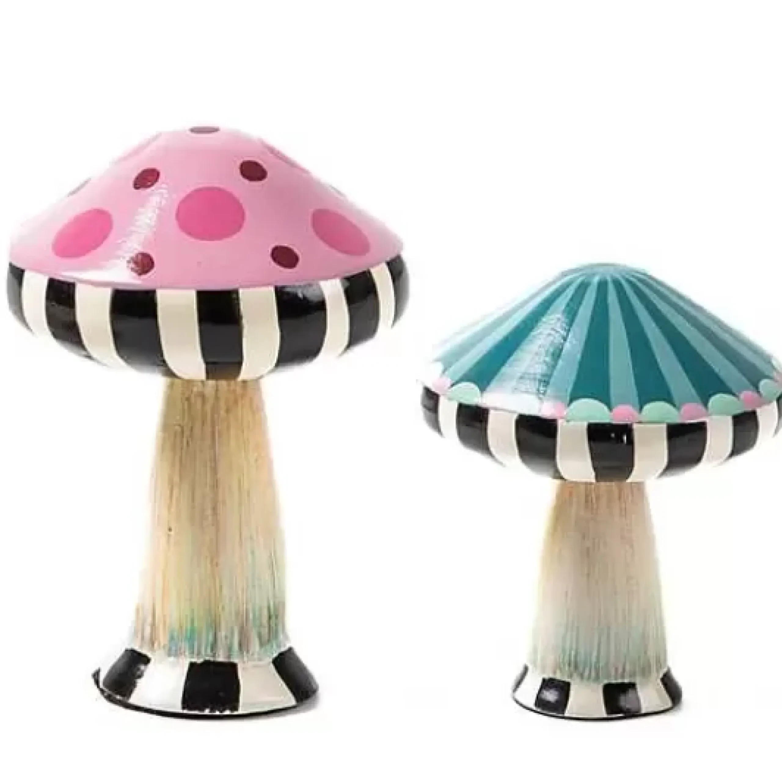 MacKenzie-Childs Outdoor Mushrooms, Set of 2< Spring|Outdoor