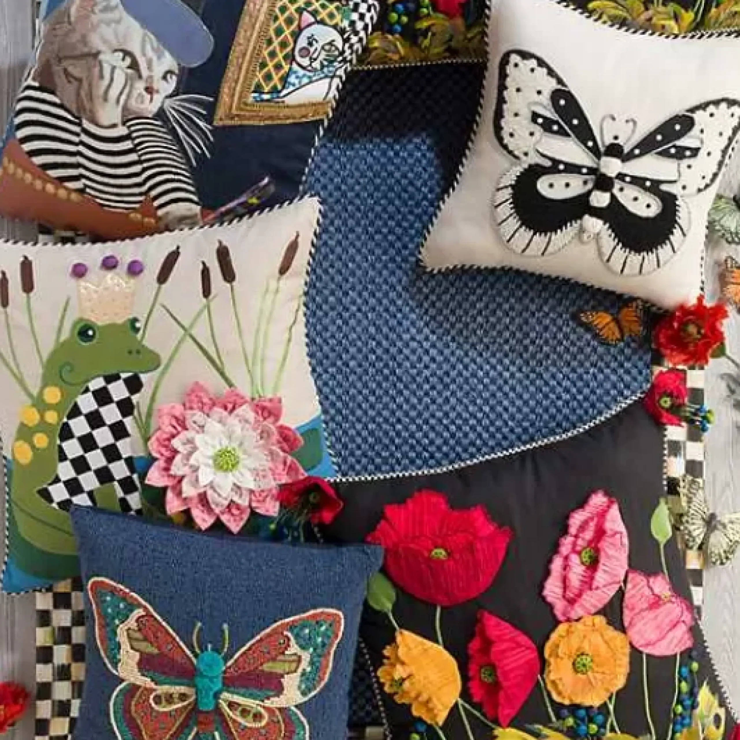 MacKenzie-Childs Pablo Picatsso Throw Pillow< Pillows, Throws, & Cushions