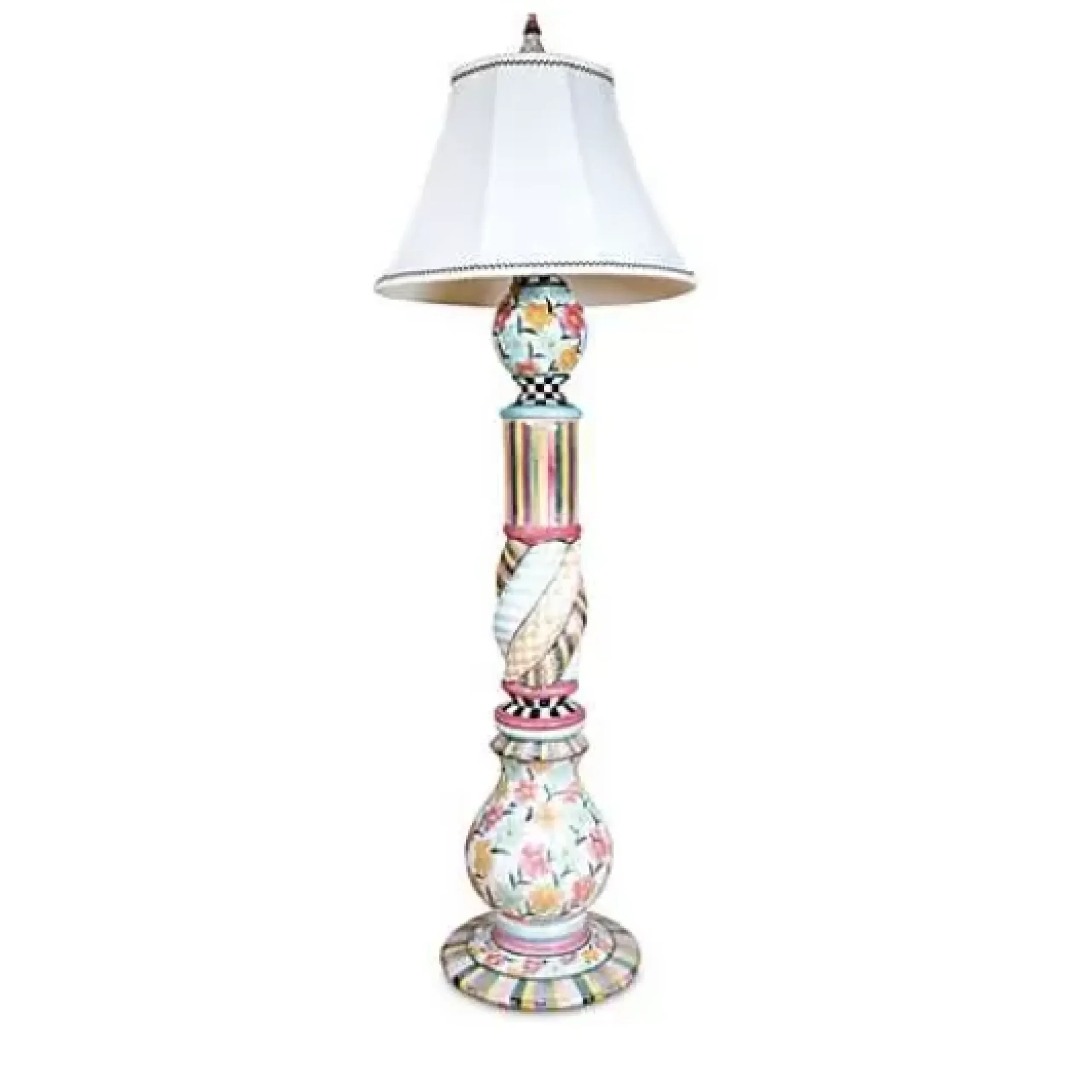 MacKenzie-Childs Painted Garden Ceramic Floor Lamp< Lighting