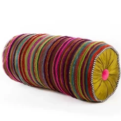 MacKenzie-Childs Paradise Stripe Bolster Pillow< Pillows, Throws, & Cushions