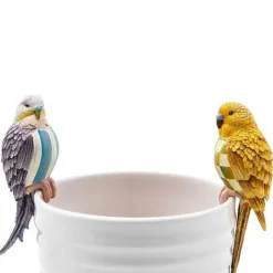 MacKenzie-Childs Parakeet Pot Climber - Blue< Spring|Greenery & Florals
