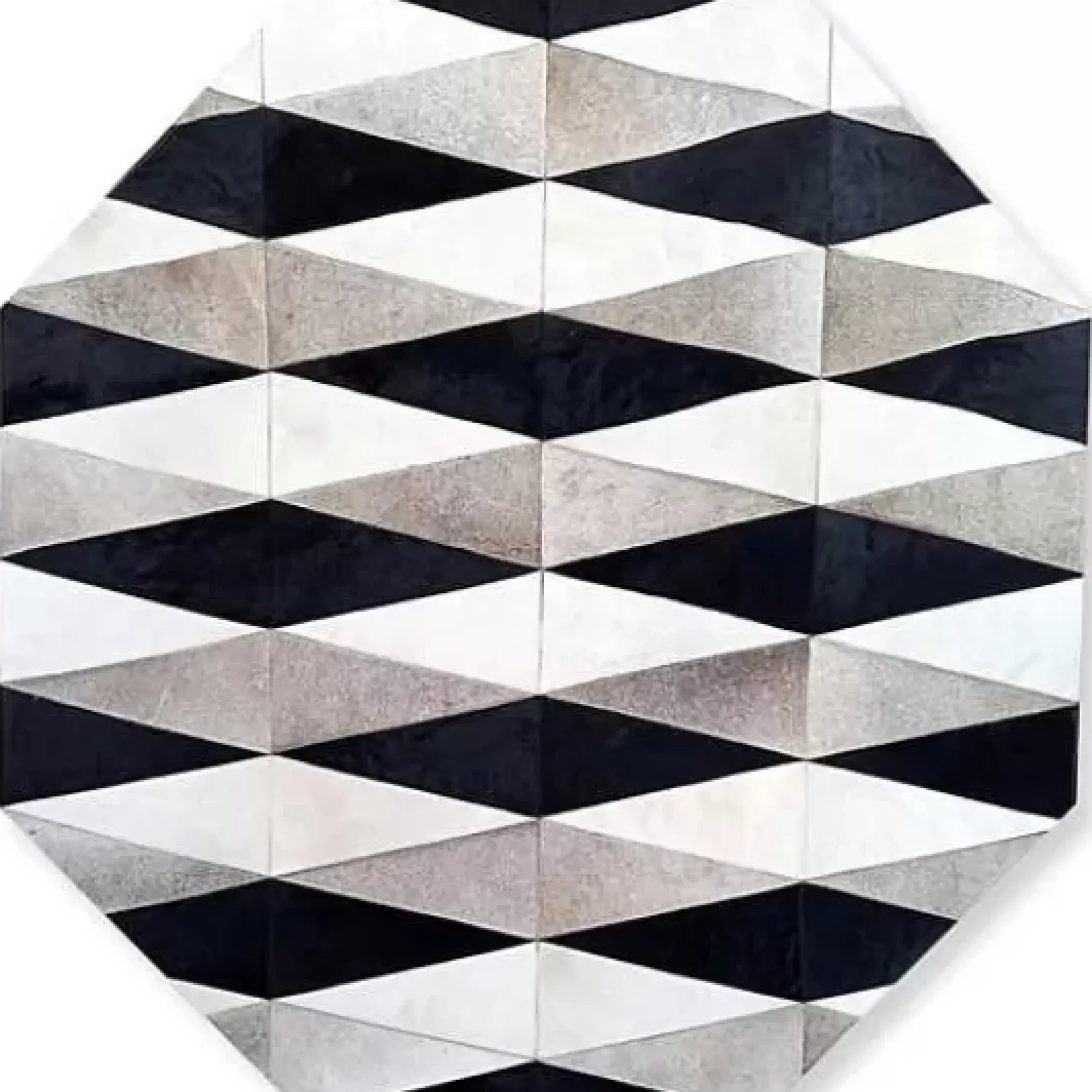 MacKenzie-Childs Parallelogram Hair On Hide 6' Octagon Rug< Rugs