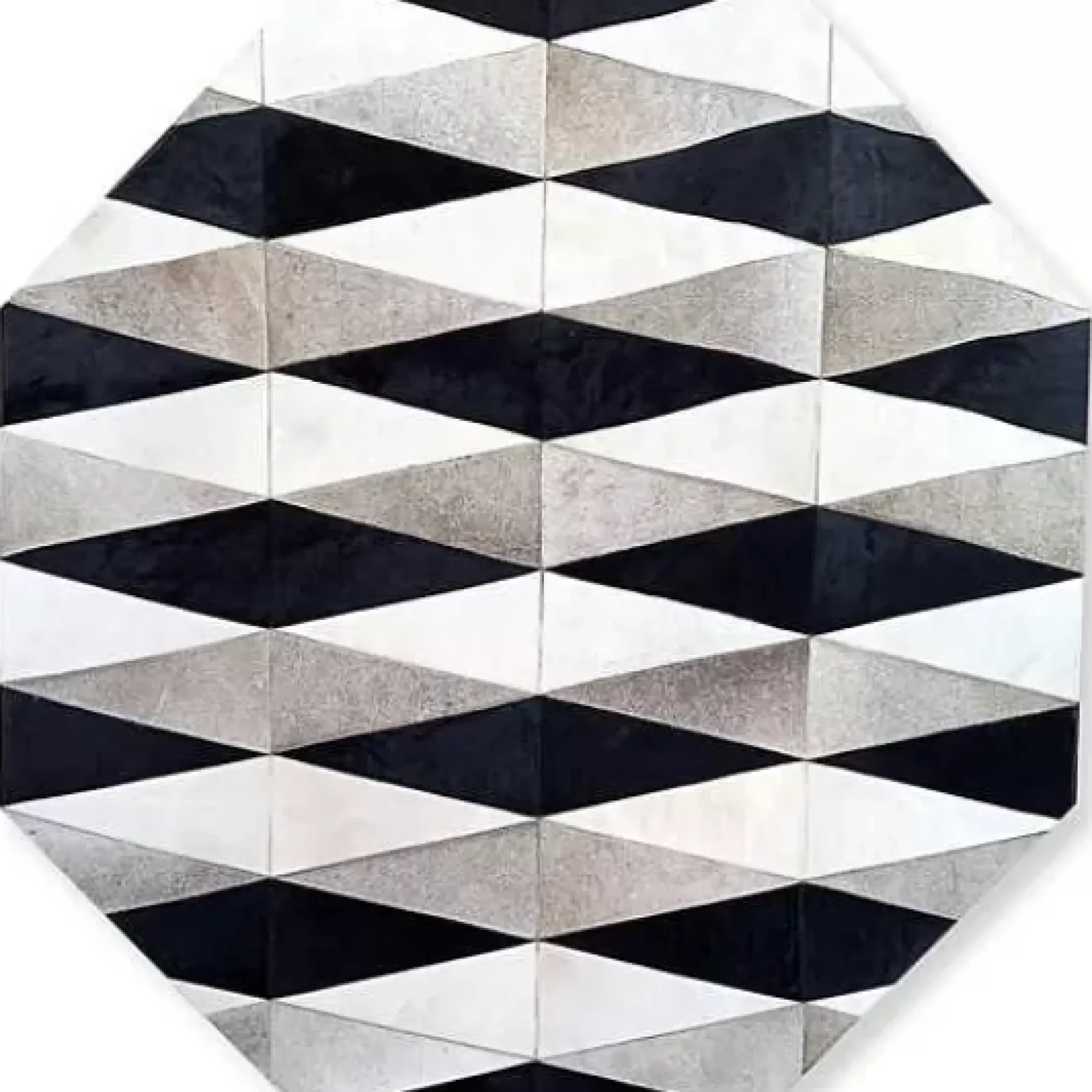 MacKenzie-Childs Parallelogram Hair On Hide 6' Octagon Rug< Rugs
