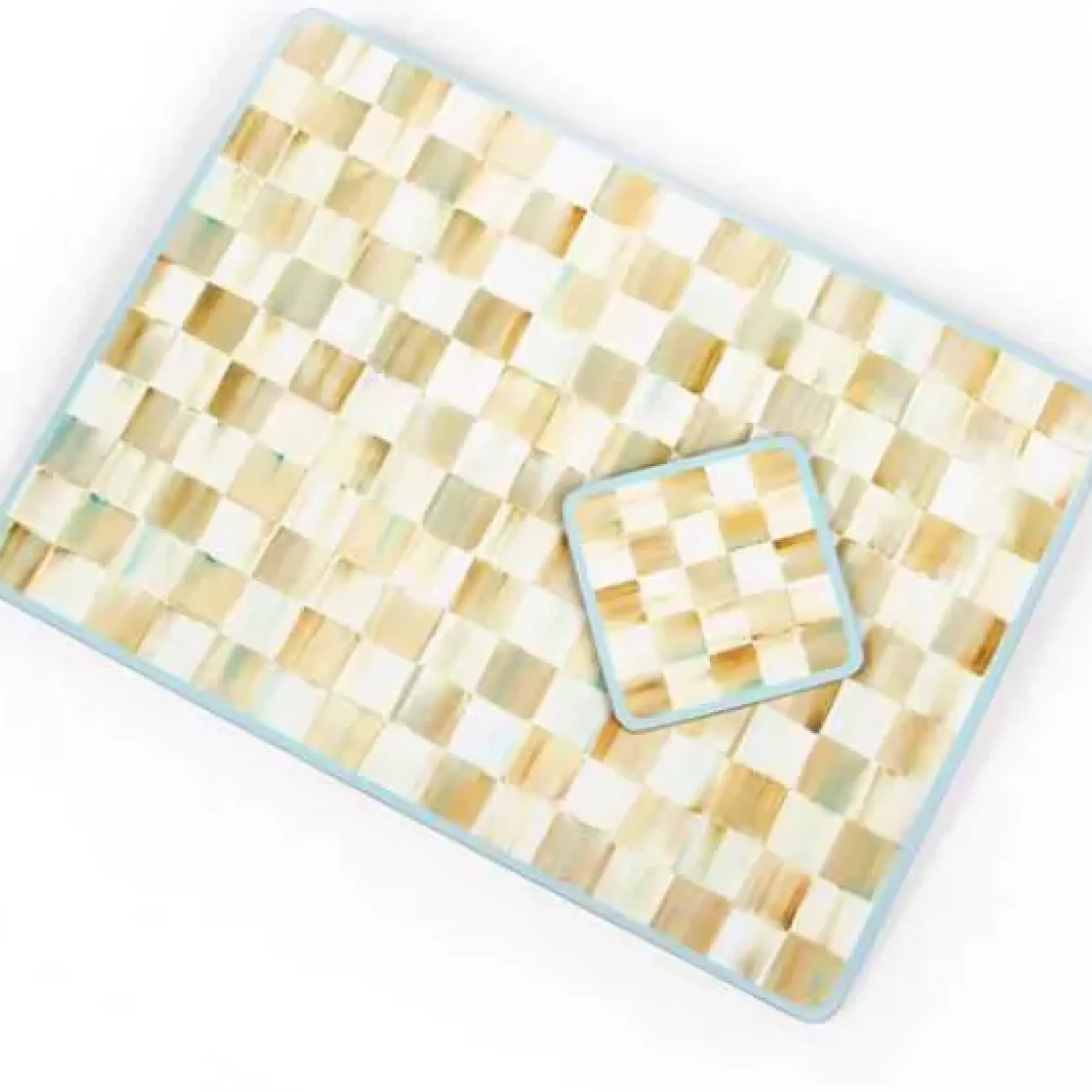 MacKenzie-Childs Parchment Check Cork Back Placemats, Set of 4< Table Accessories|Kitchen & Table Linens