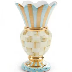 MacKenzie-Childs Parchment Check Great Vase< Room Accents