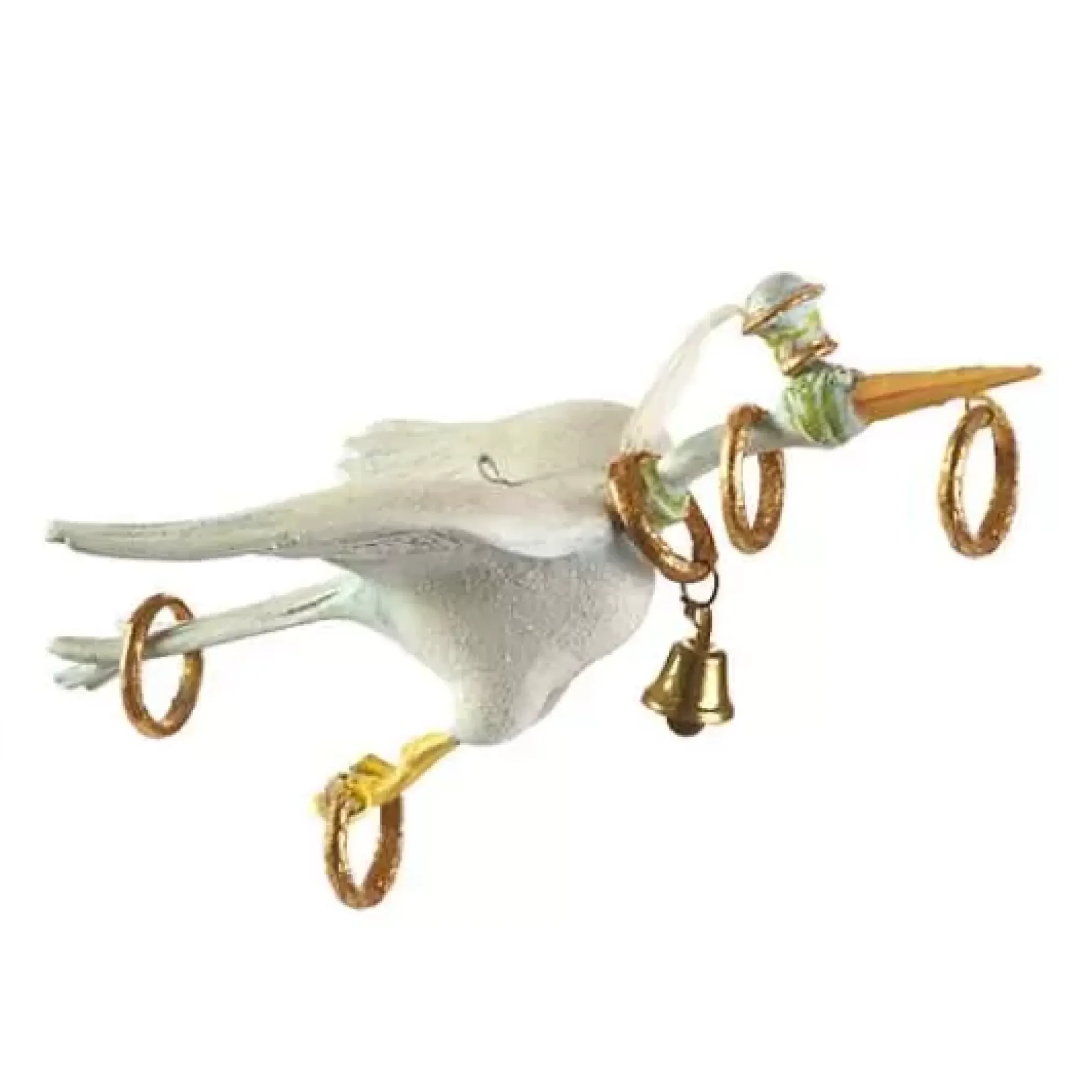 MacKenzie-Childs Patience Brewster 12 Days 5 Golden Rings Ornament< Holiday