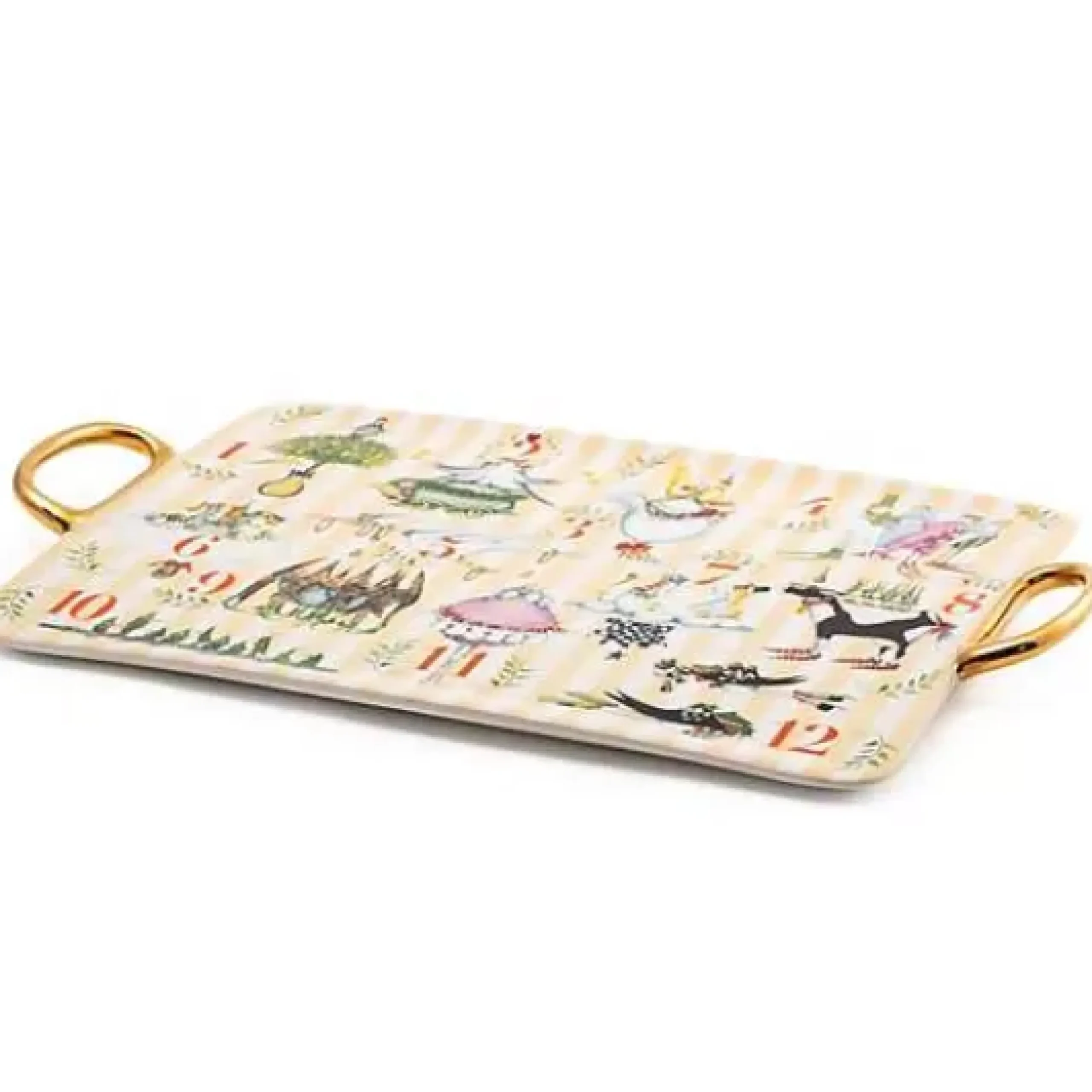 MacKenzie-Childs Patience Brewster 12 Days Ceramic Platter< Holiday|Serveware