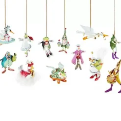 MacKenzie-Childs Patience Brewster 12 Days Mini Ornaments Set< Holiday