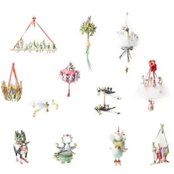 MacKenzie-Childs Patience Brewster 12 Days Ornament Set< Holiday
