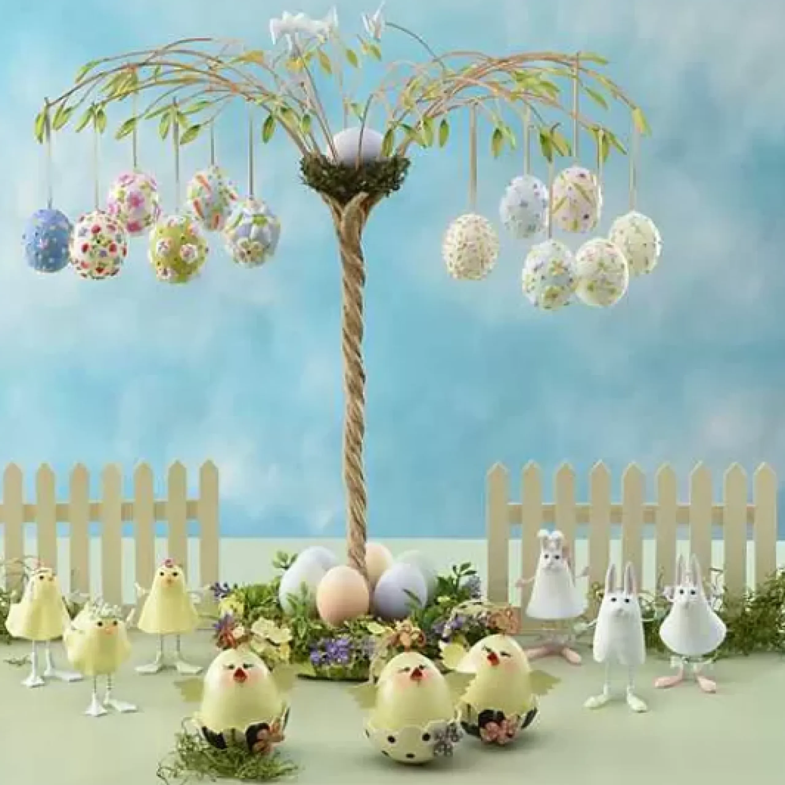 MacKenzie-Childs Patience Brewster Bright Floral Eggs, Set of 6< Easter|Spring
