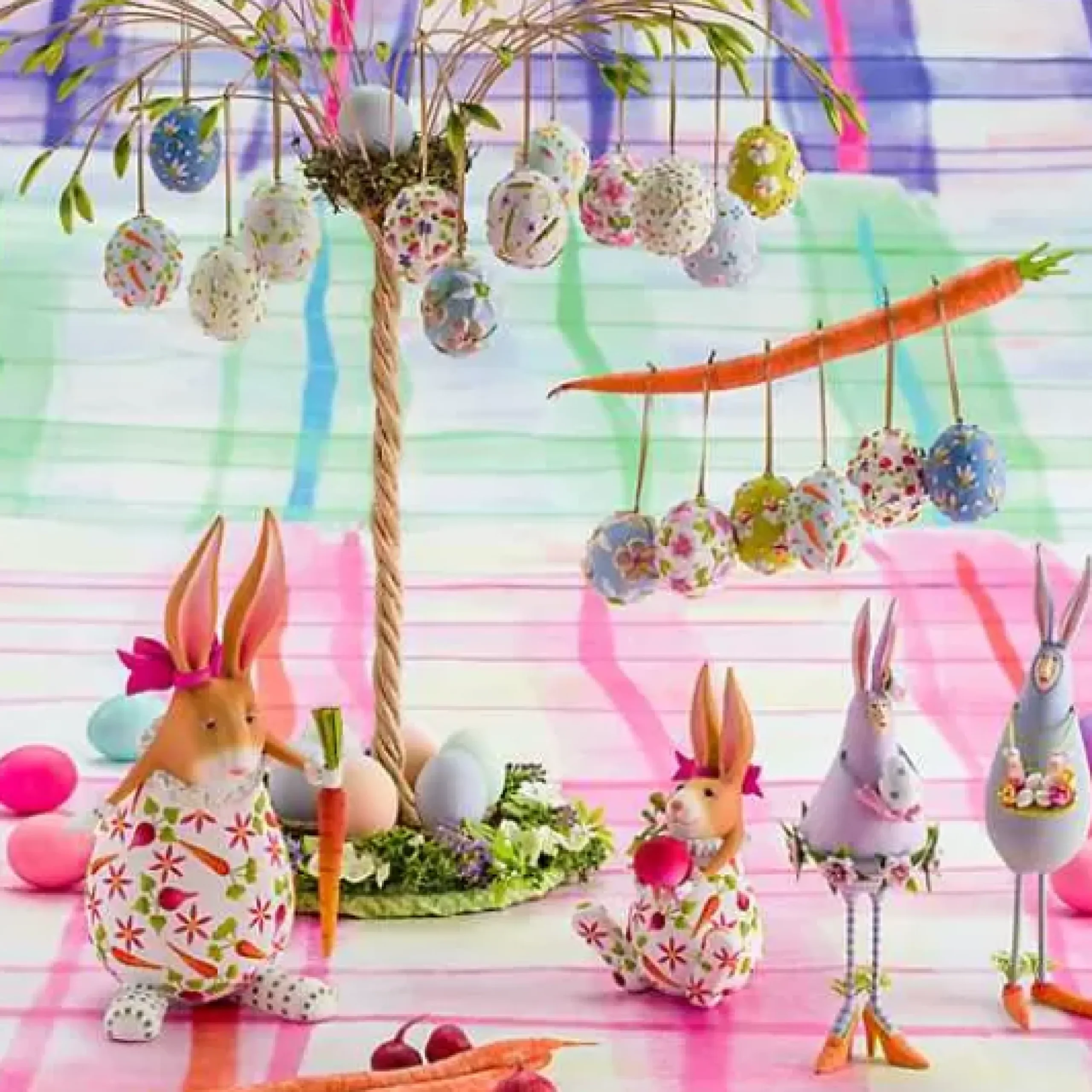 MacKenzie-Childs Patience Brewster Bright Floral Eggs, Set of 6< Easter|Spring