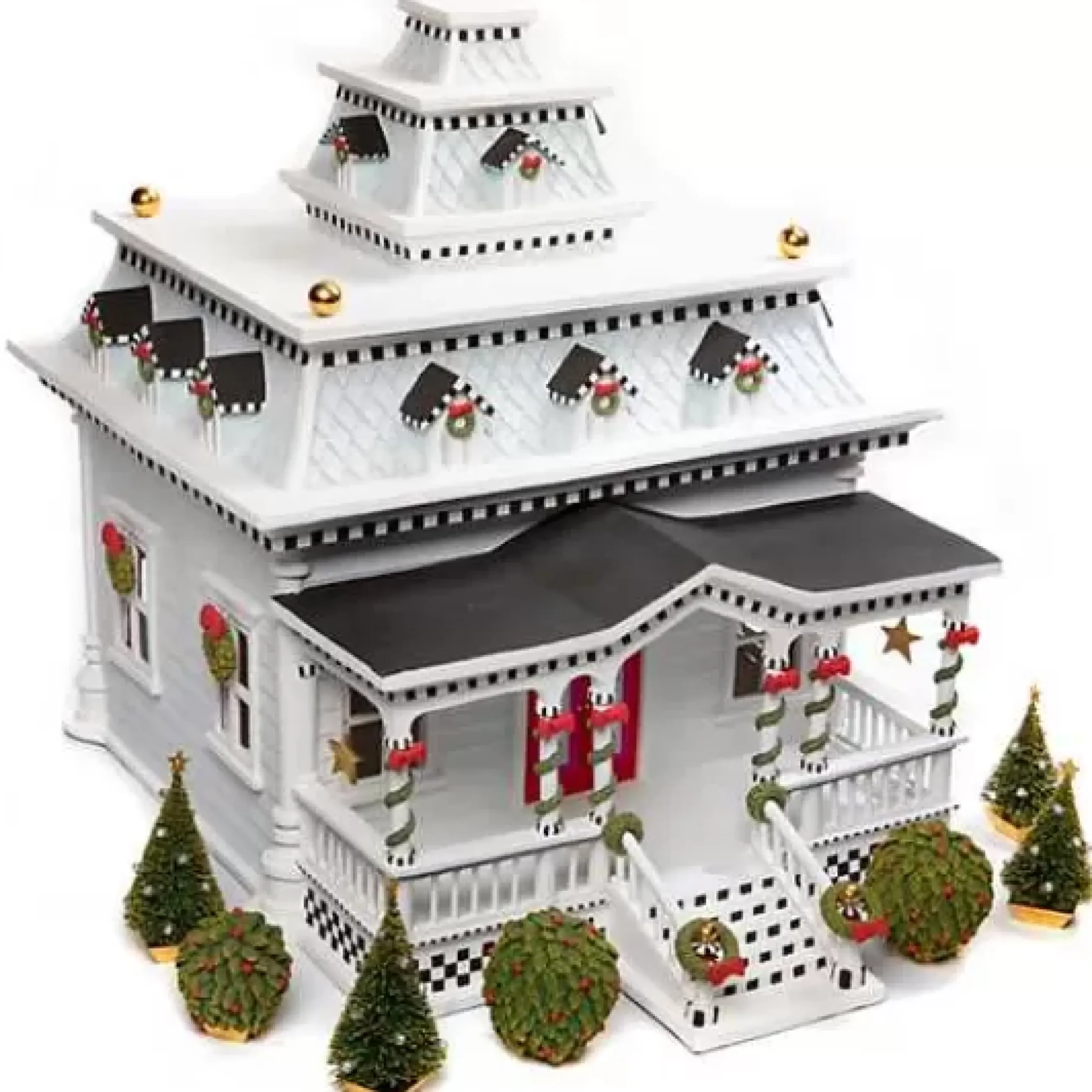 MacKenzie-Childs Patience Brewster Caroler House Display< Holiday|Room Accents