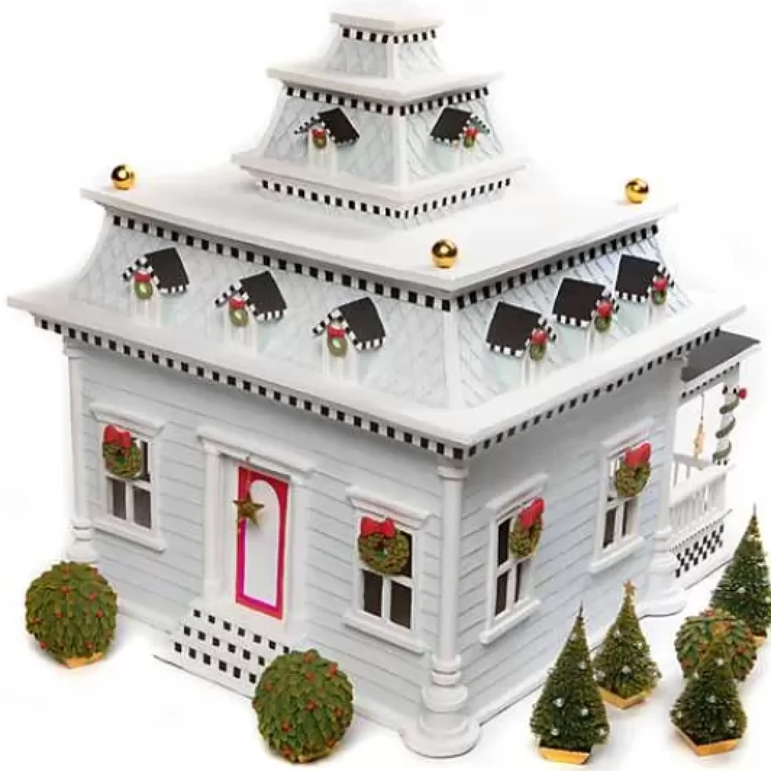 MacKenzie-Childs Patience Brewster Caroler House Display< Holiday|Room Accents
