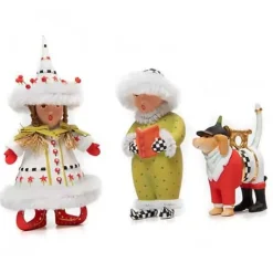 MacKenzie-Childs Patience Brewster Caroler Trio< Holiday|Room Accents