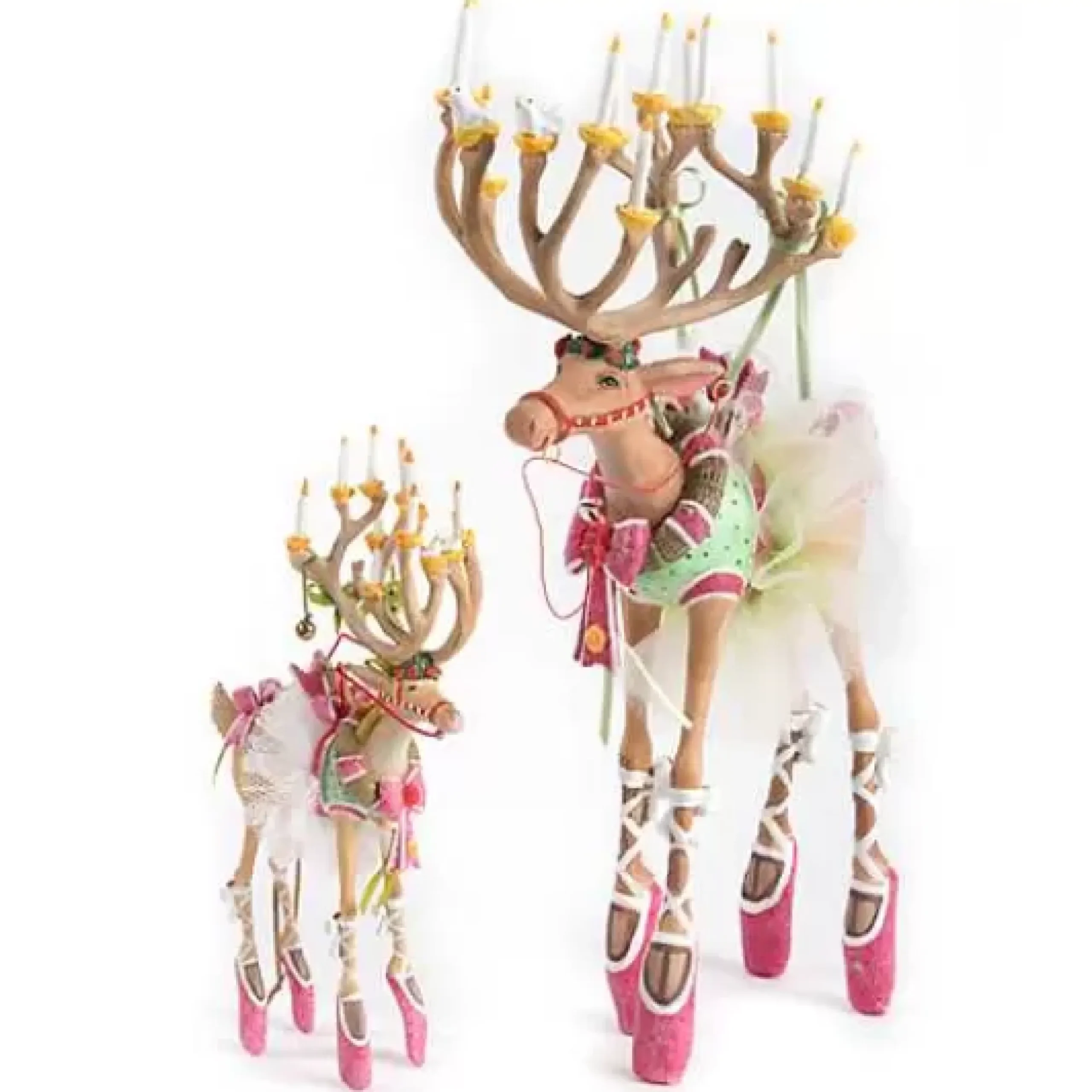 MacKenzie-Childs Patience Brewster Dash Away Dancer Reindeer Ornament< Holiday