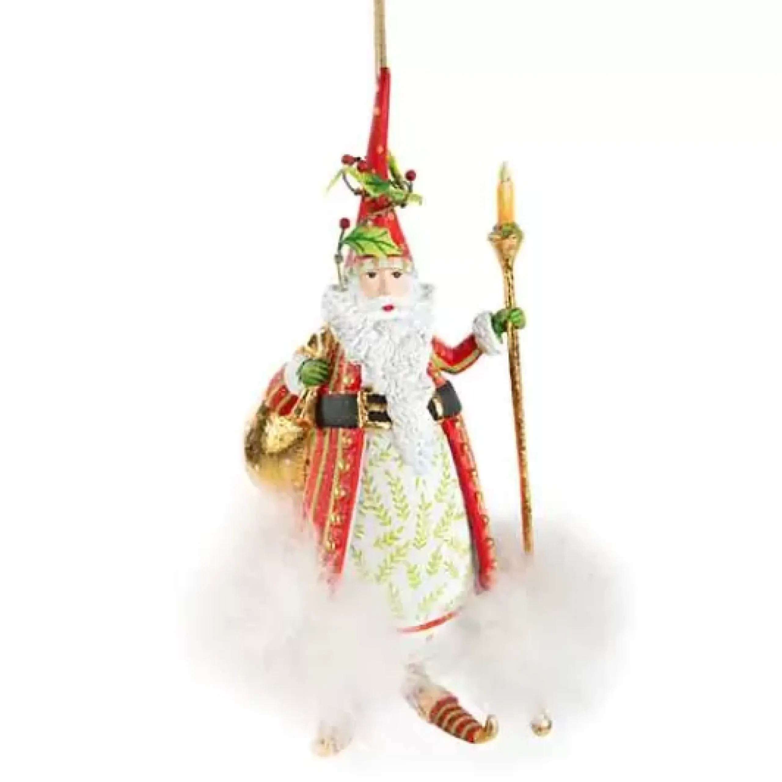 MacKenzie-Childs Patience Brewster Dash Away Nicholas Santa Ornament< Holiday