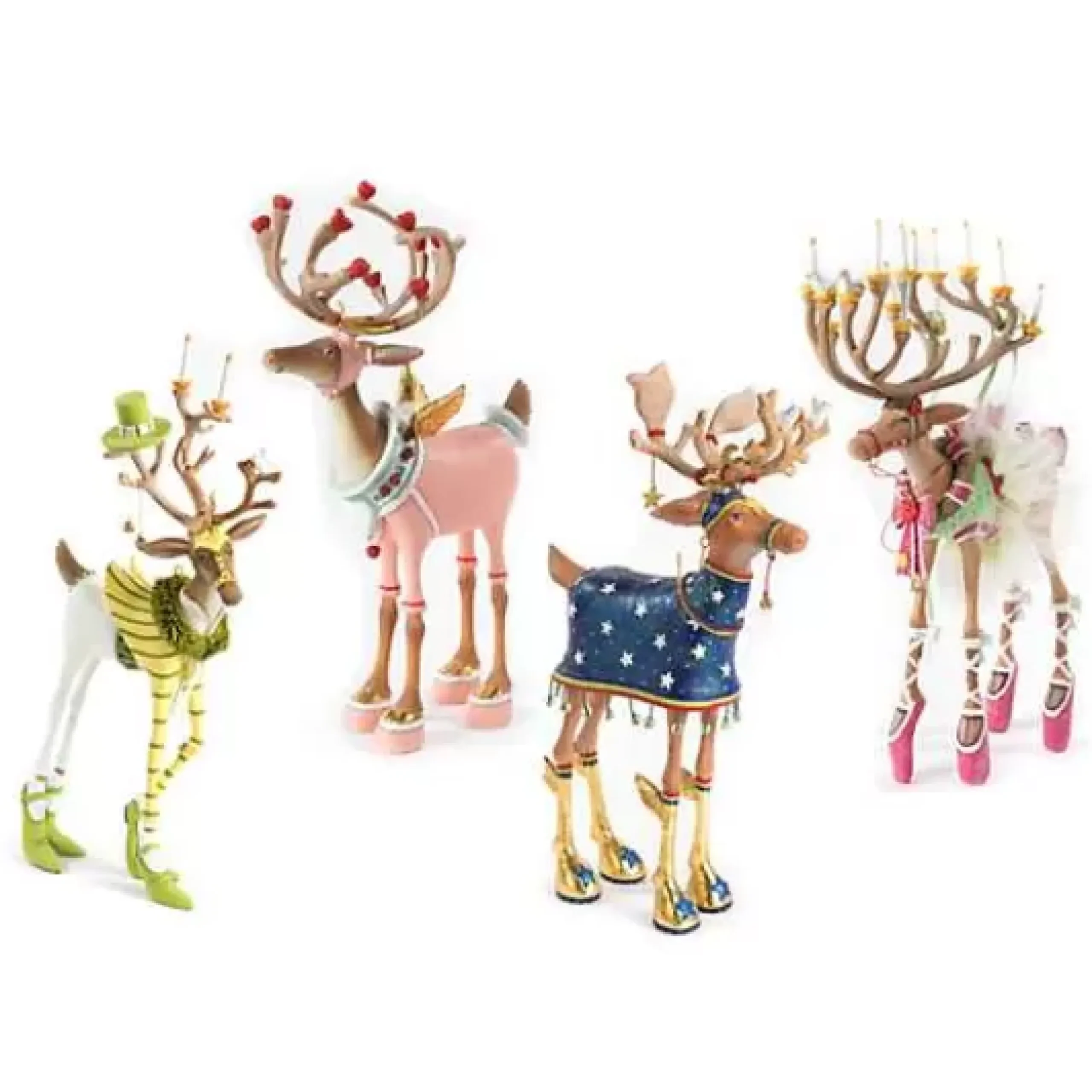 MacKenzie-Childs Patience Brewster Dash Away Reindeer Figure Set-B< Holiday|Room Accents