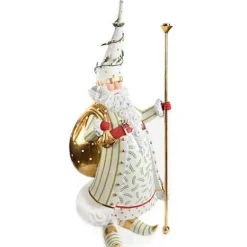 MacKenzie-Childs Patience Brewster Dash Away Candlelight Santa Display Figure< Holiday|Room Accents