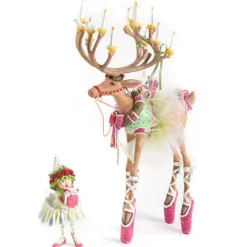 MacKenzie-Childs Patience Brewster Dash Away Dancer Reindeer Figure< Holiday|Room Accents