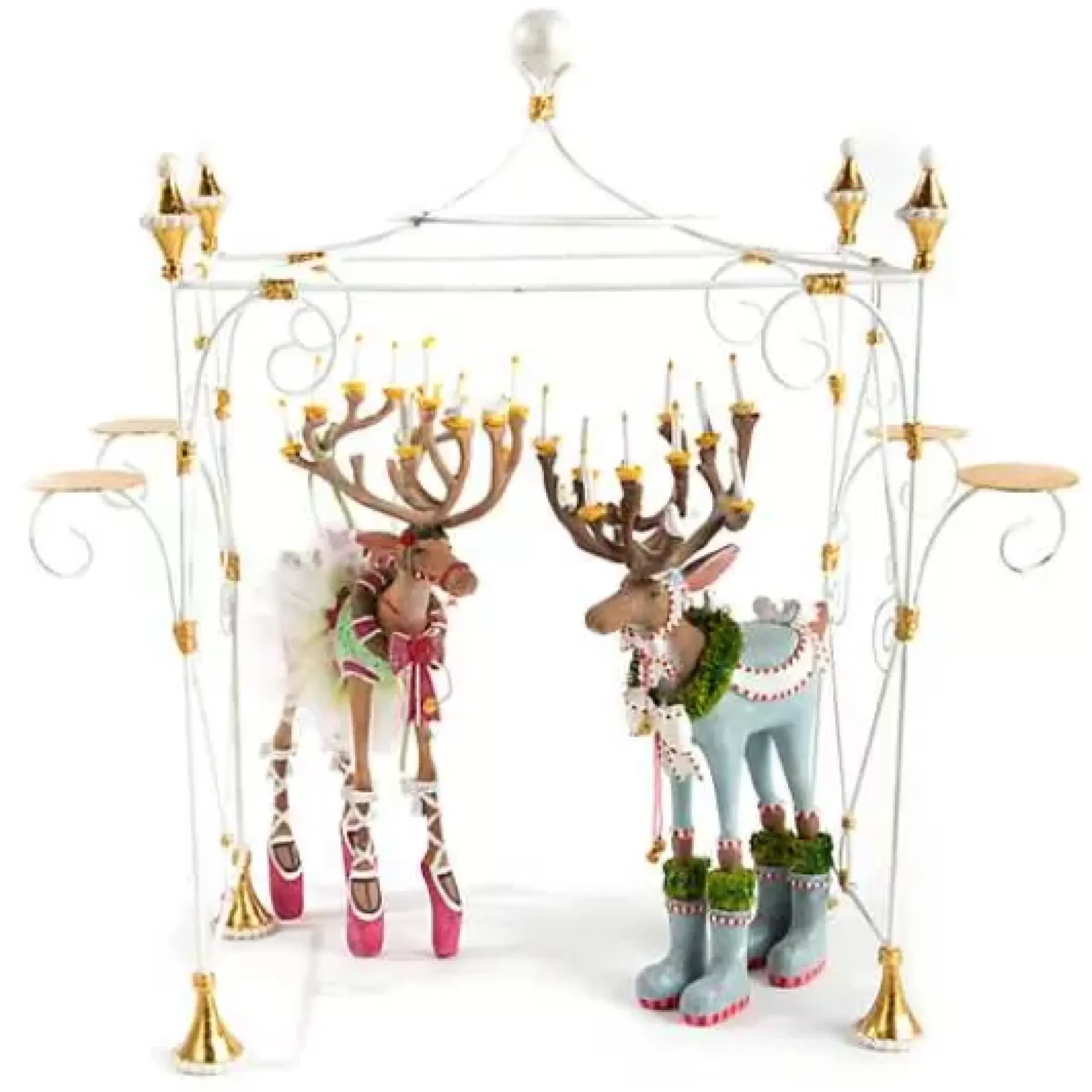 MacKenzie-Childs Patience Brewster Dash Away Dancer Reindeer Figure< Holiday|Room Accents