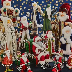 MacKenzie-Childs Patience Brewster Dash Away Dashing Santa Figure< Holiday|Room Accents