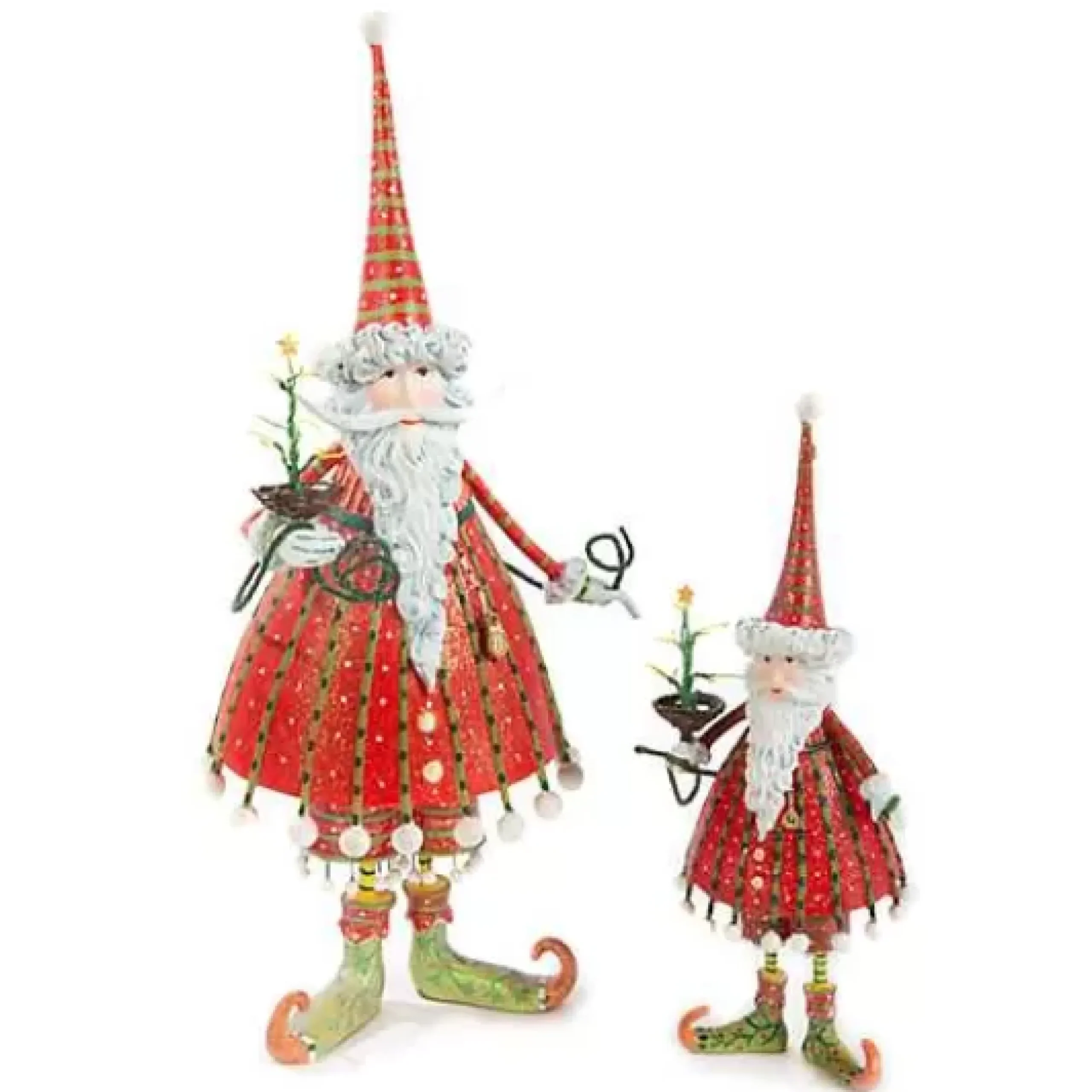 MacKenzie-Childs Patience Brewster Dash Away Dashing Santa Figure< Holiday|Room Accents
