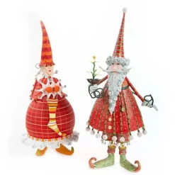 MacKenzie-Childs Patience Brewster Dash Away Dashing Santa Figure< Holiday|Room Accents