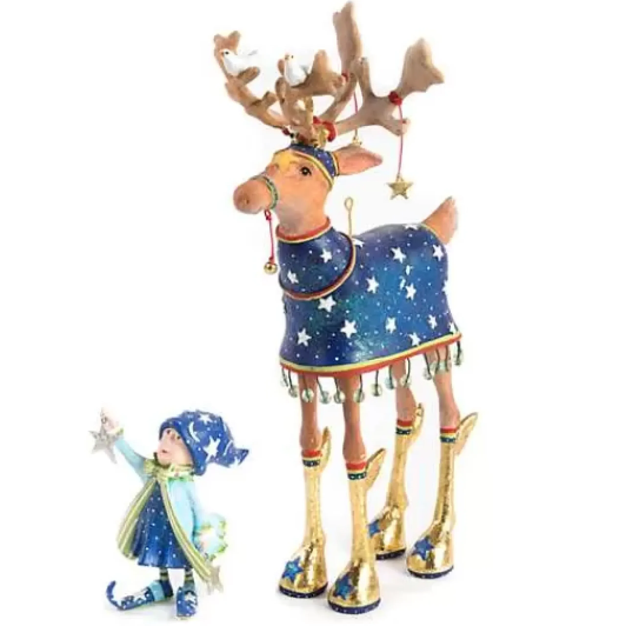 MacKenzie-Childs Patience Brewster Dash Away Comet Reindeer Figure< Holiday|Room Accents
