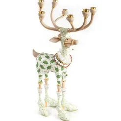 MacKenzie-Childs Patience Brewster Dash Away Vixen Reindeer Candelabra< Holiday|Candles & Fragrances