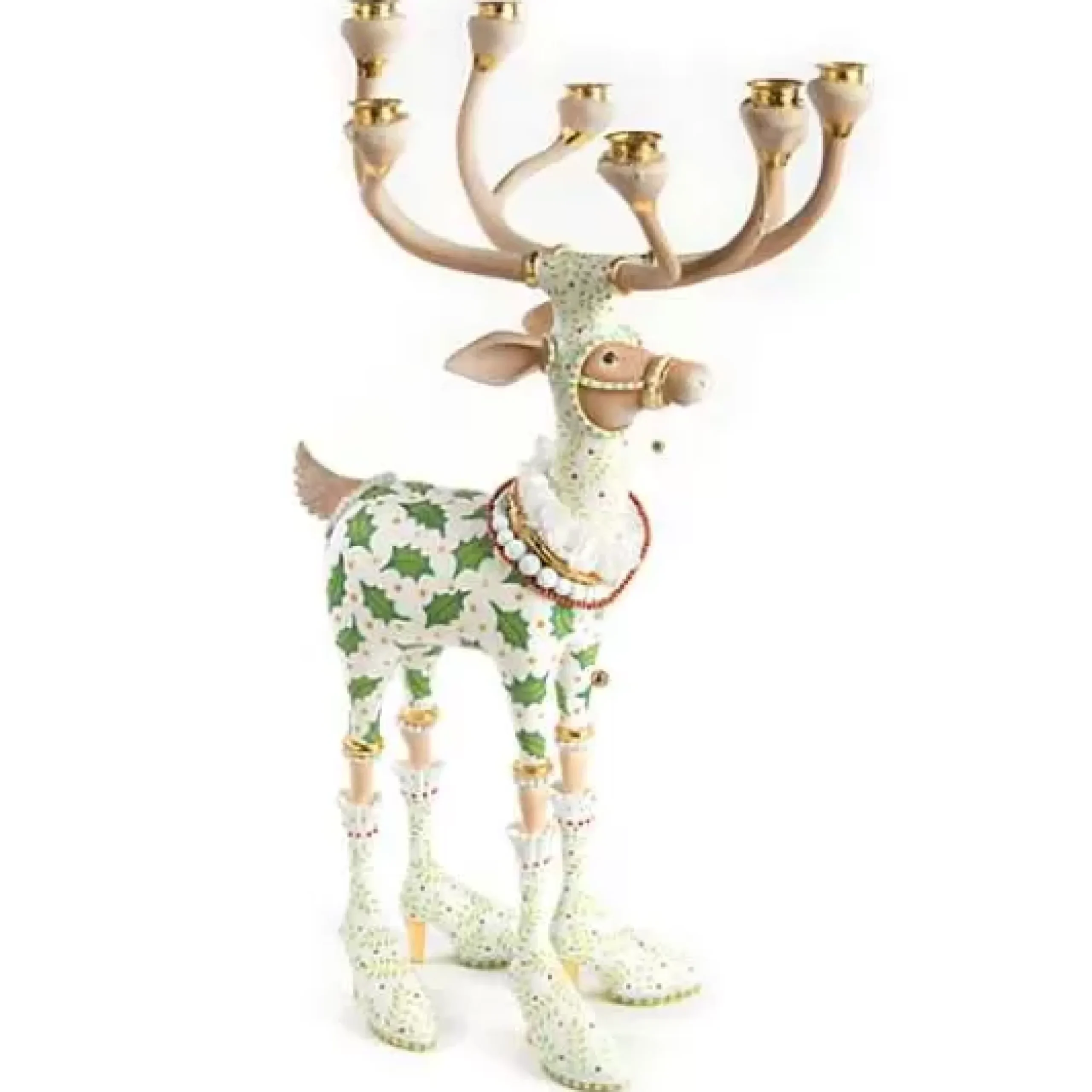 MacKenzie-Childs Patience Brewster Dash Away Vixen Reindeer Candelabra< Holiday|Candles & Fragrances
